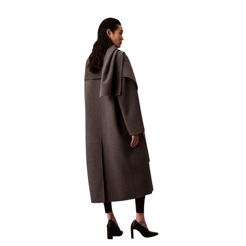Calvin Klein Cappotto Cappotto Donna in lana con sciarpa XS - Francavilla Moda